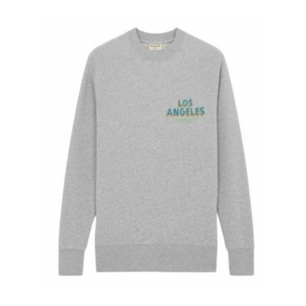 Maison Kitsune x Ben Klevay‎ Los Angeles Sweatshirt Grey French Terry Knit XL